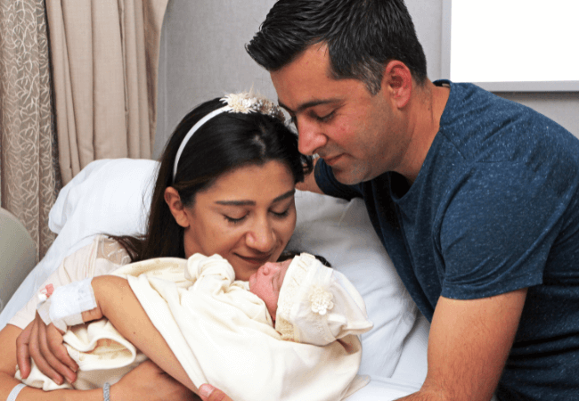 Indian couple with baby